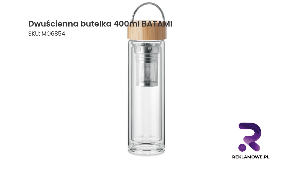Dwuścienna butelka 400ml BATAMI Butelka dwuścienna BATAMI o pojemności 400 ml