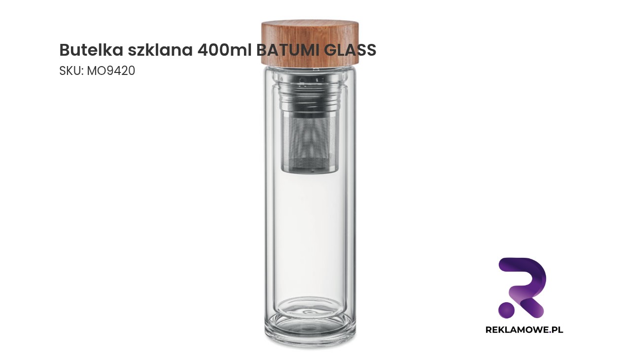 Butelka szklana 400ml BATUMI GLASS Butelka szklana 400 ml BATUMI GLASS