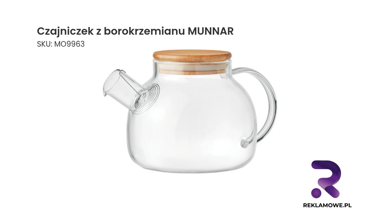 Czajniczek z borokrzemianu MUNNAR – szklany czajniczek do parzenia herbaty