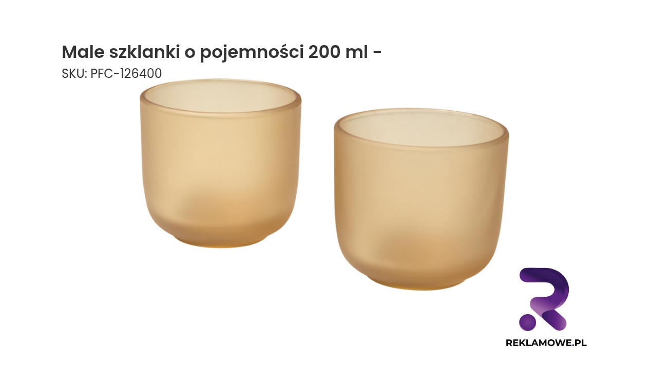 Małe szklanki o pojemności 200 ml