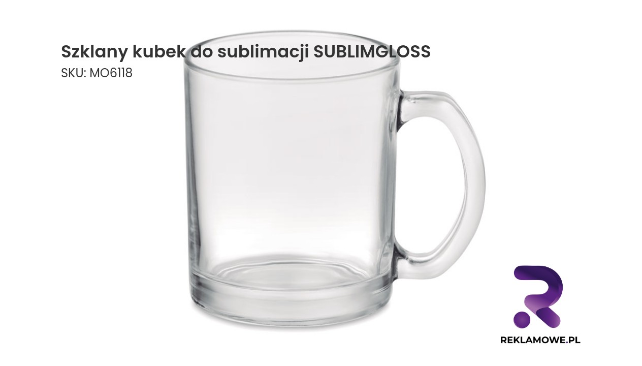 Szklany kubek do sublimacji SUBLIMGLOSS