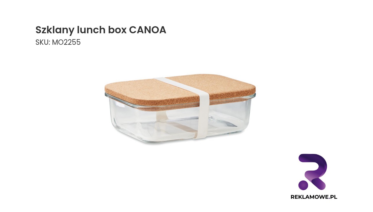 Szklany lunch box CANOA – pojemnik na żywność ze szkła