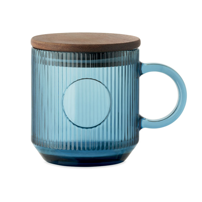 Kubek szklany prążkowany 300ml VITRIO MUG mo2752-23